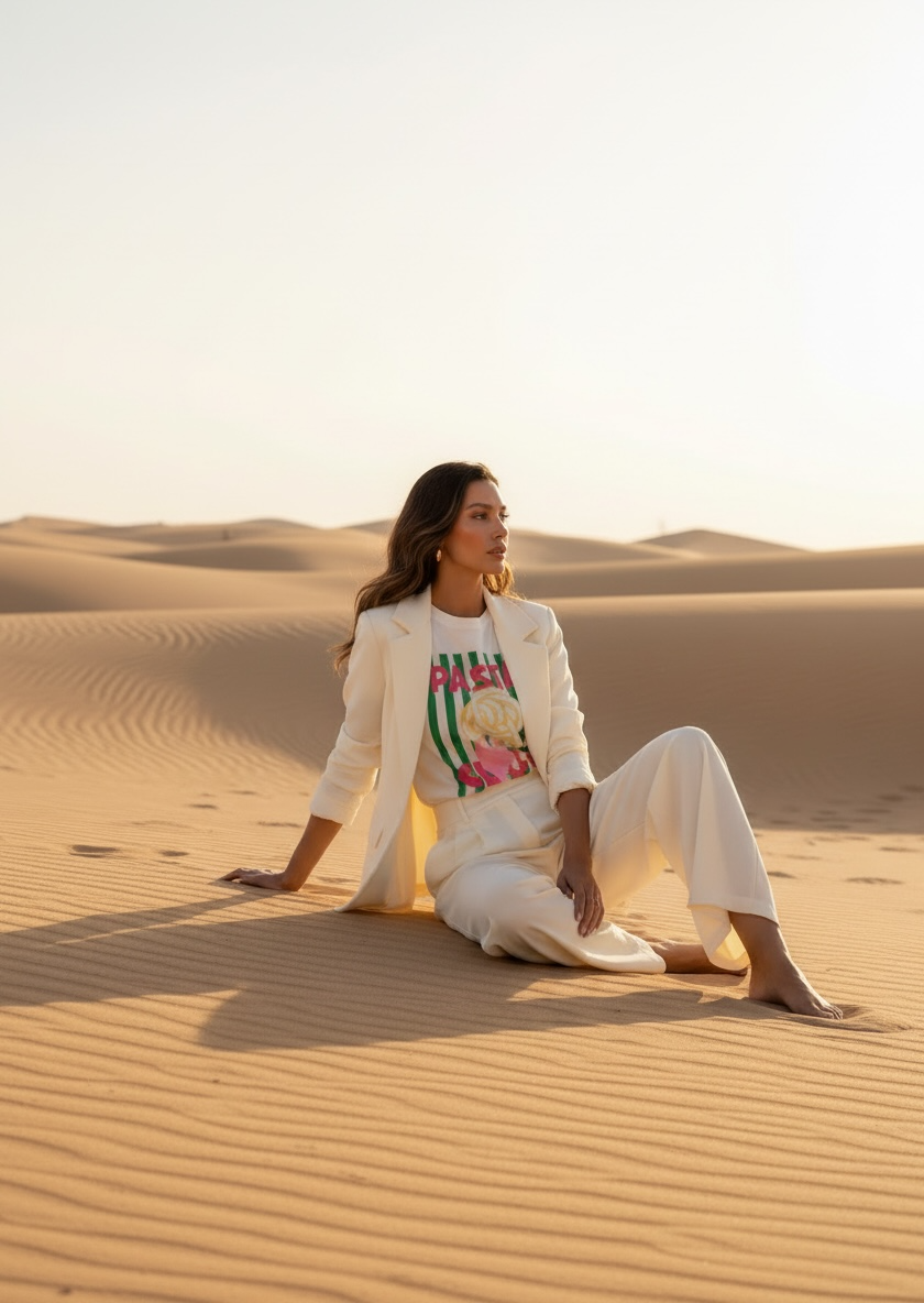 Pantalon ballon jogging - crème