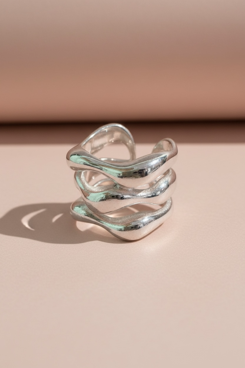 Bague metalica argent