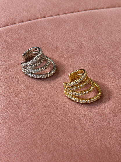 Bague d’oreille divine multi- strass