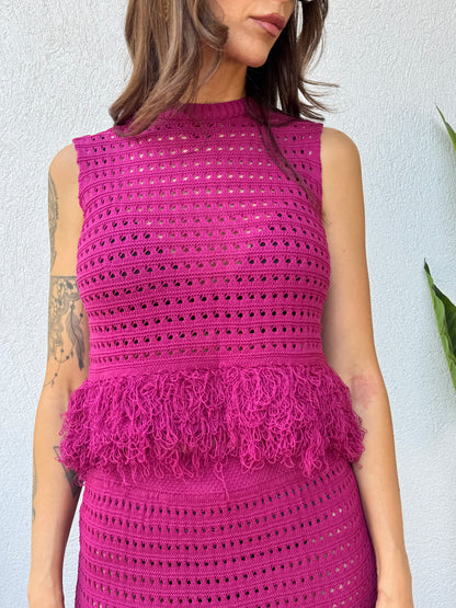 Ensemble Frangé Fuchsia