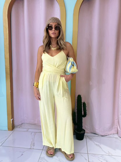 Combi Pantalon magique - jaune pastel