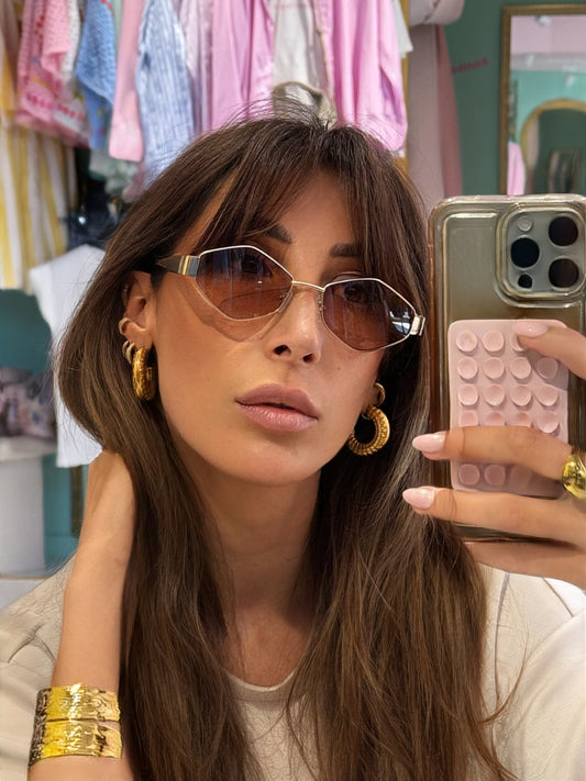 Lunettes de soleil dorie rose gold