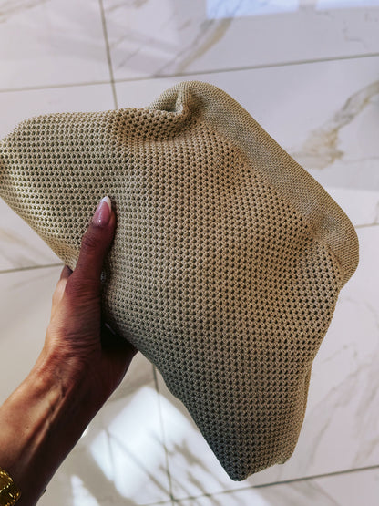 Pochette beige doré