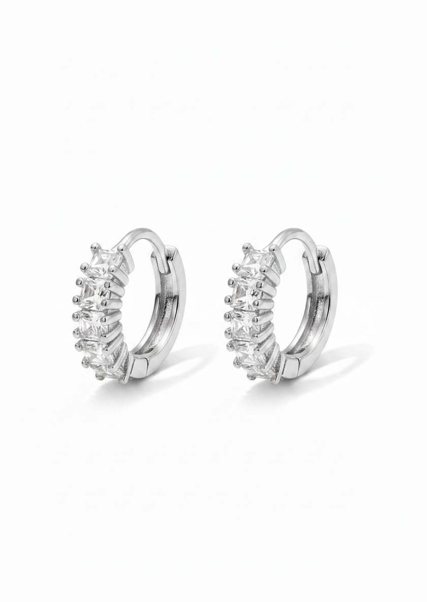 Boucles d’oreilles créole full strass format médium