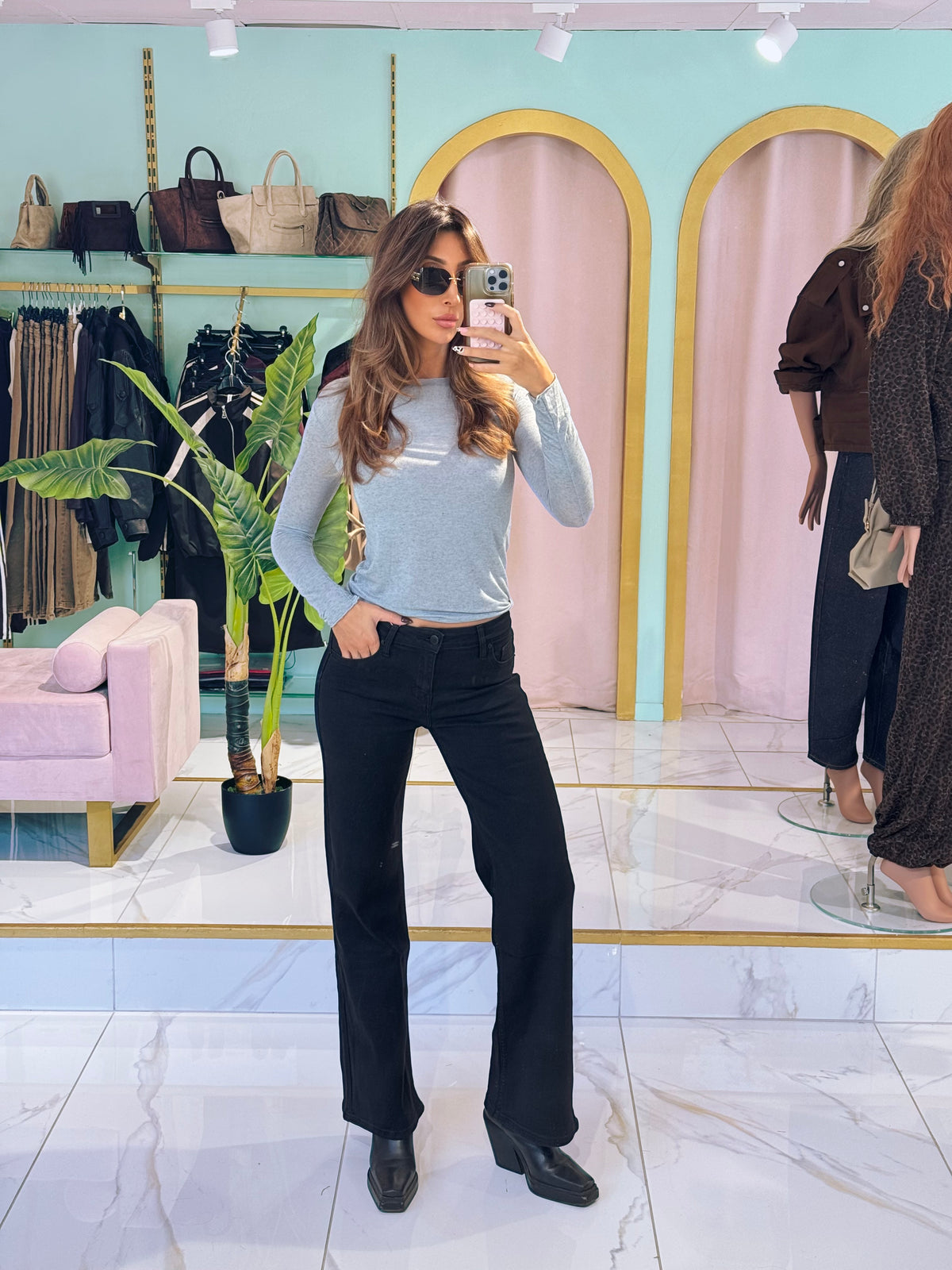 Jean Marivy noir – Flare Fit Low Rise