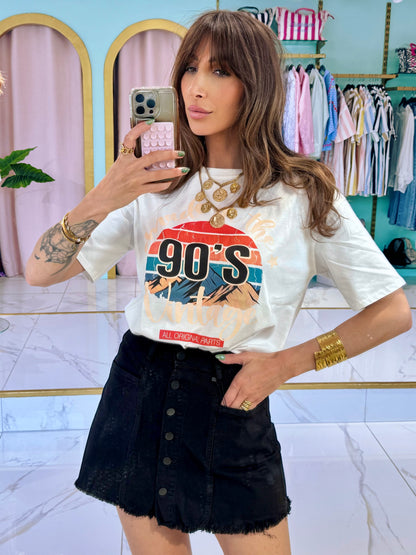 T-shirt 90’s blanc