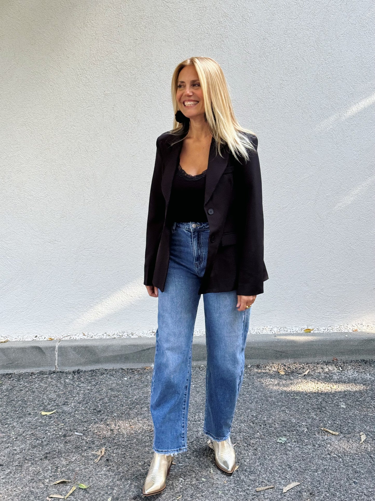 Veste tailleur cintrée créateur noir