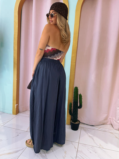 Pantalon jupe oversize - bleu marine