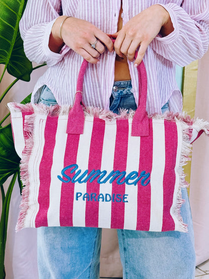 Cabas Summer paradise fushia