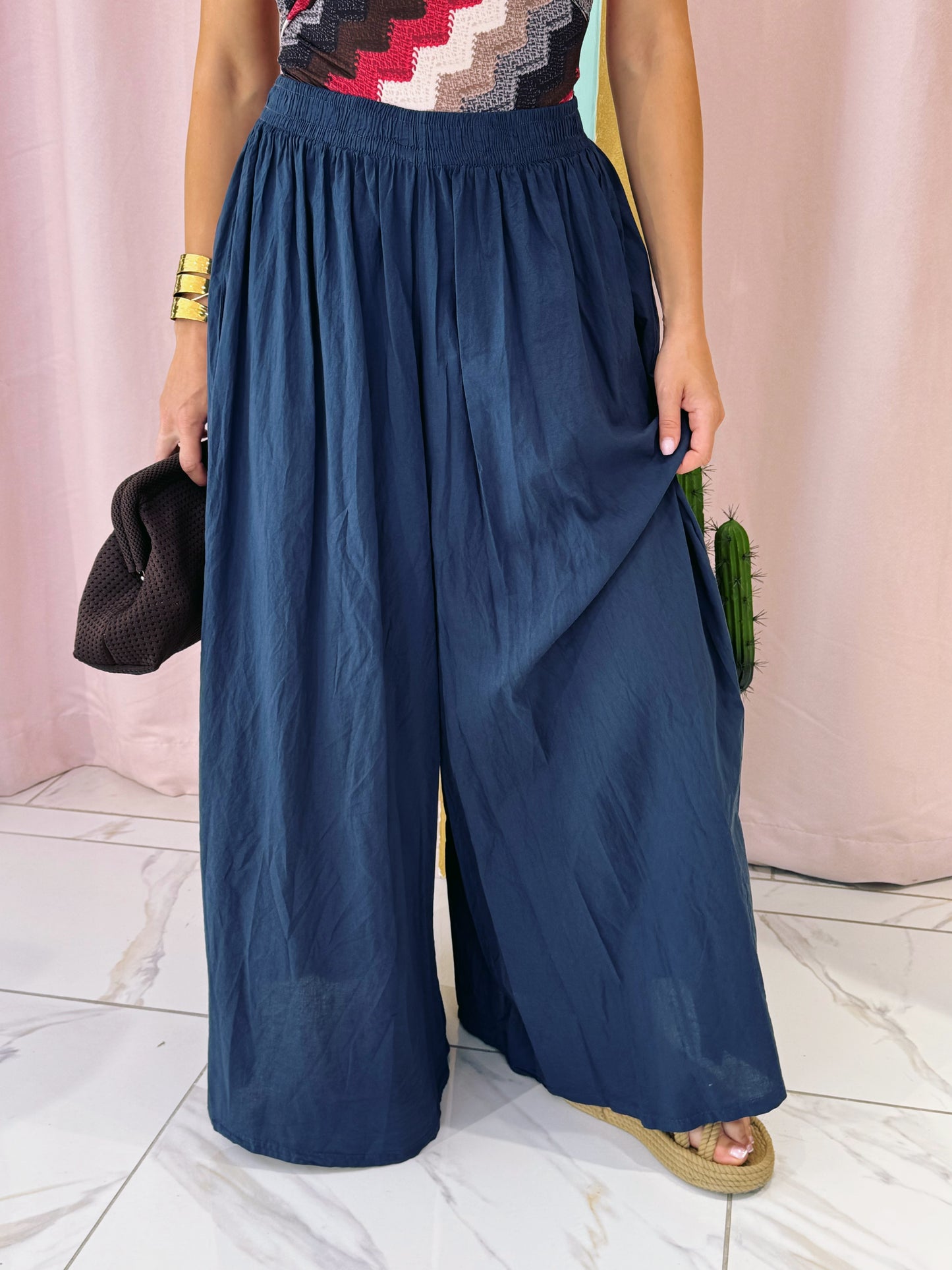 Pantalon jupe oversize - bleu marine