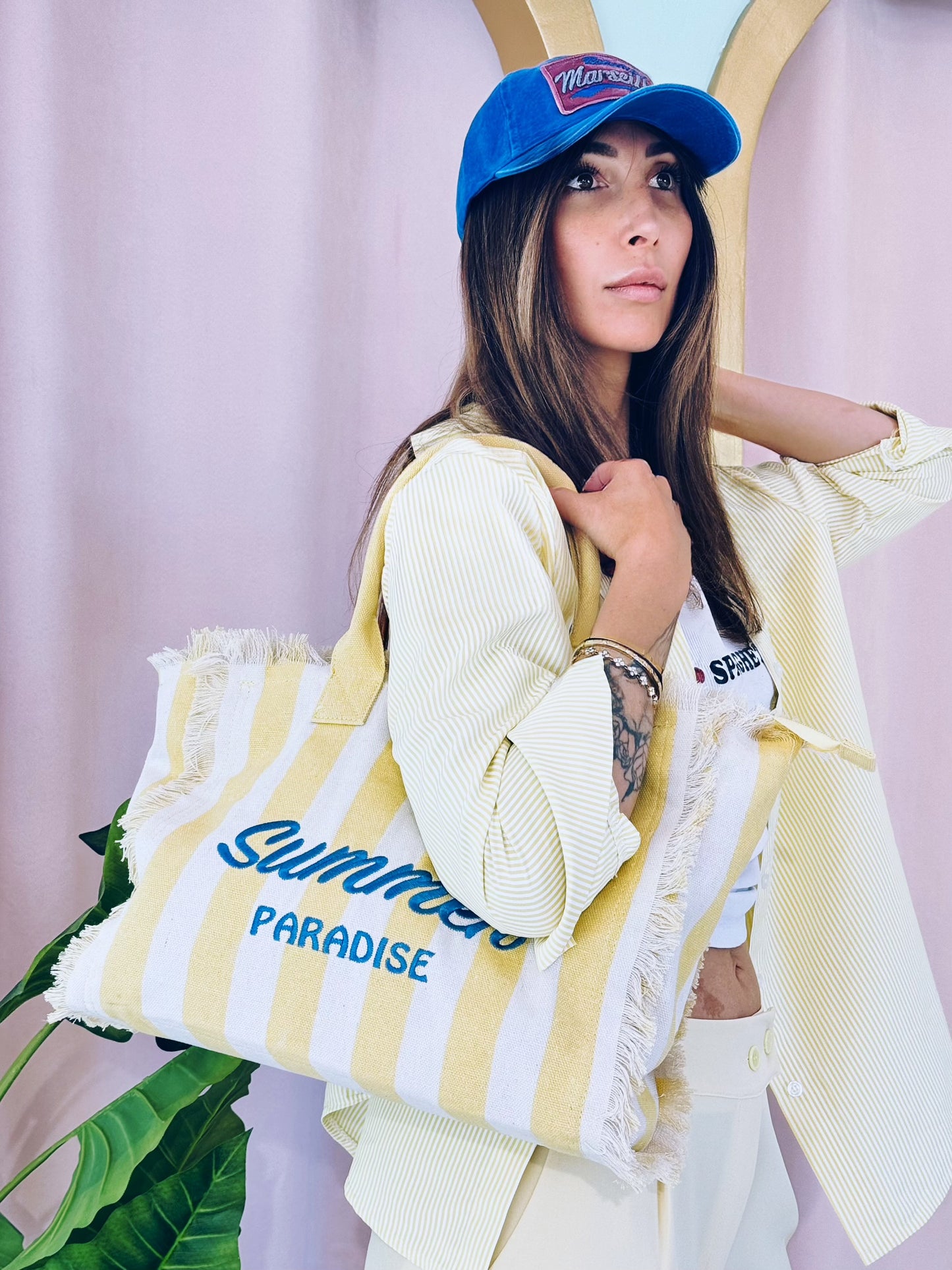 Cabas Summer paradise jaune