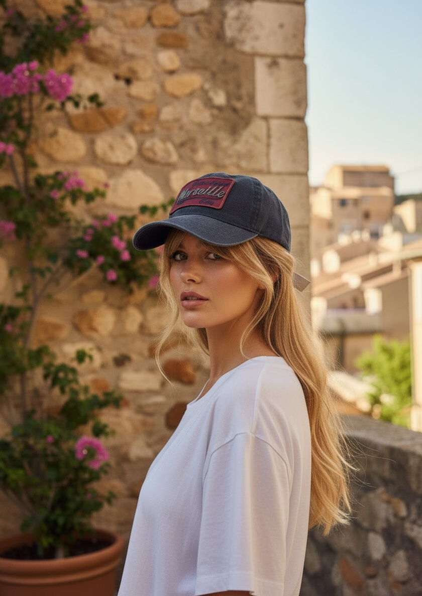 Casquette Marseille bleu denim