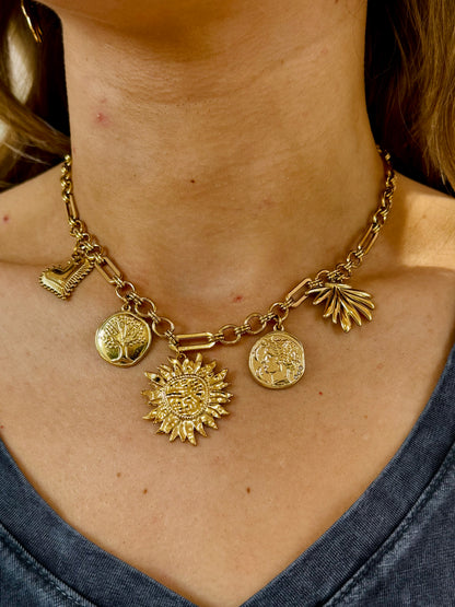Collier charms soleil