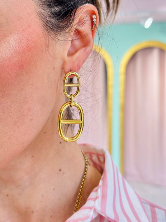 Boucles d’oreilles dupe DD or