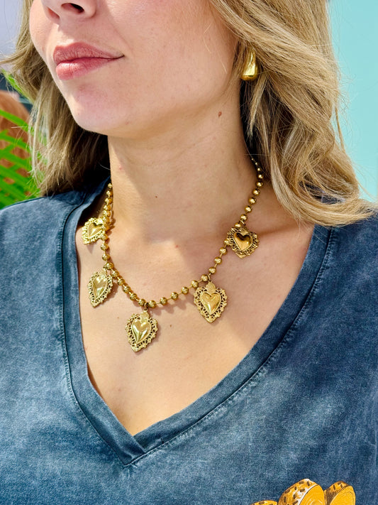 Collier multi Cœurs