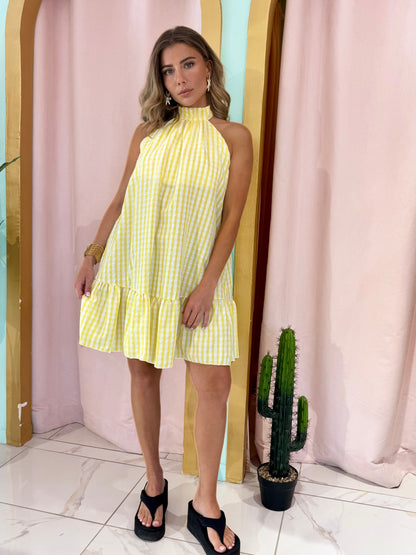 Robe Vichy - jaune