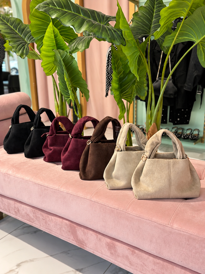 Sac dupe Pauline facon nubuck - beige