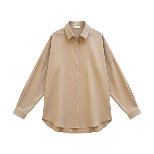 Chemise en coton beige