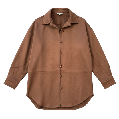 Sur chemise façon daim chocolat
