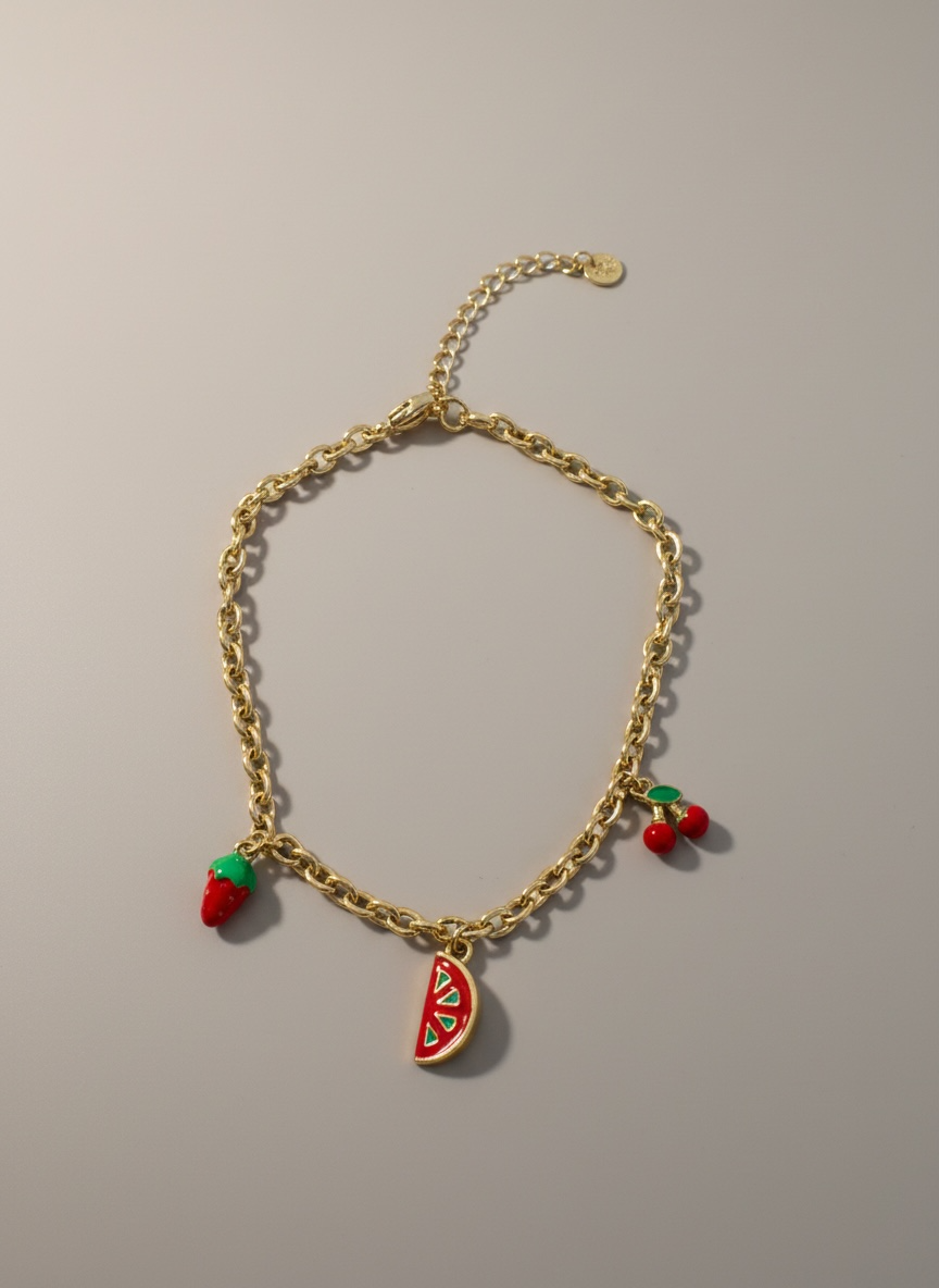 Chaîne de cheville multi fruits
