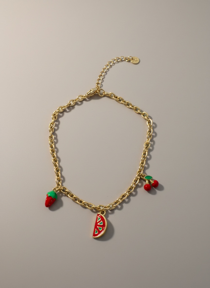 Chaîne de cheville multi fruits