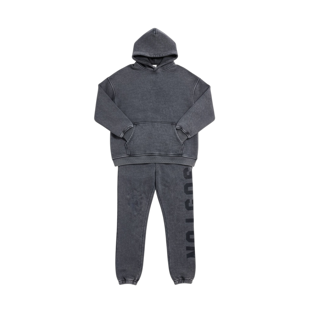 Ensemble Boston gris délavé