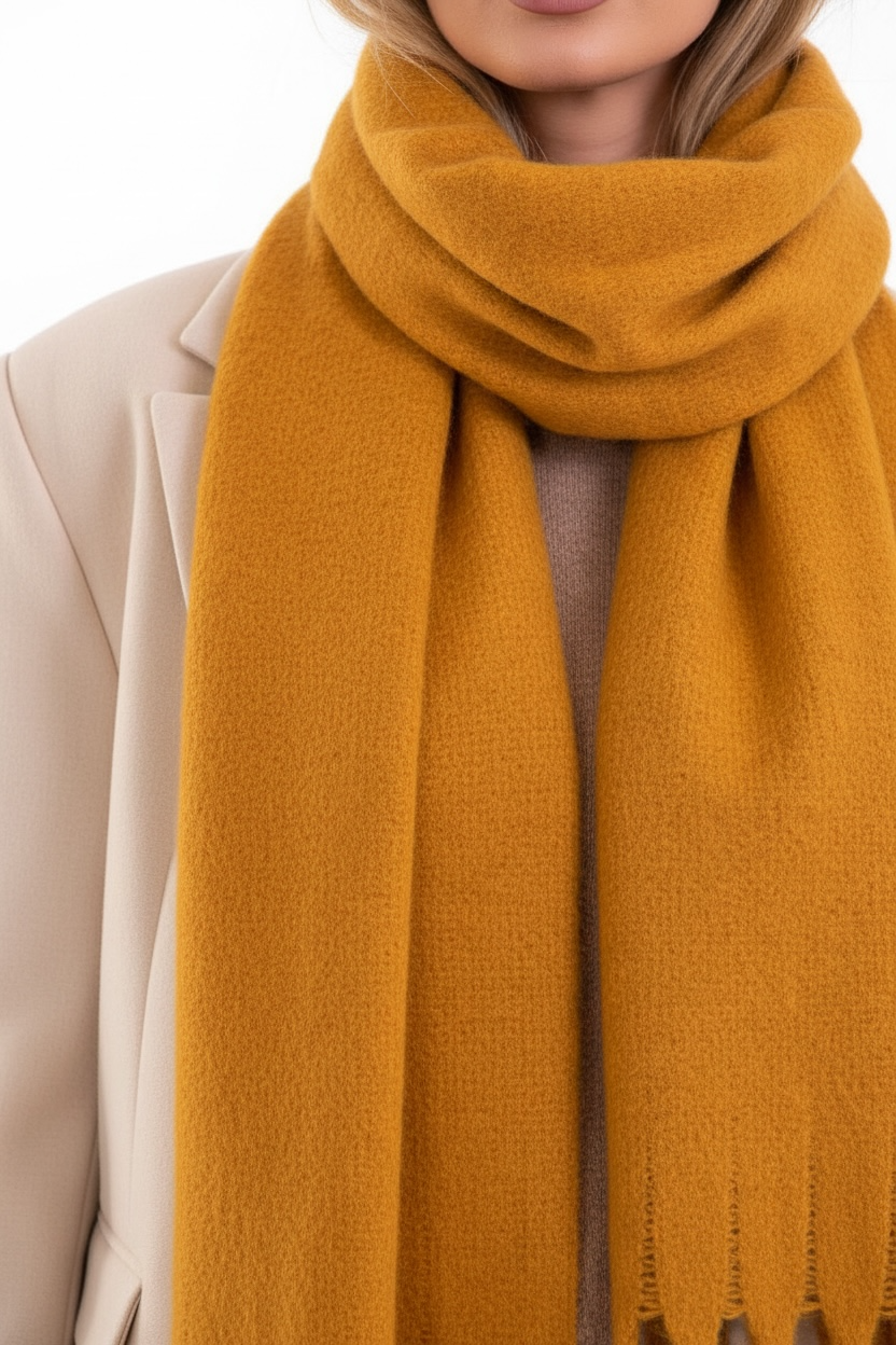Écharpe moutarde