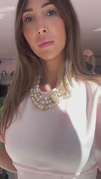 Collier perles multi rangs