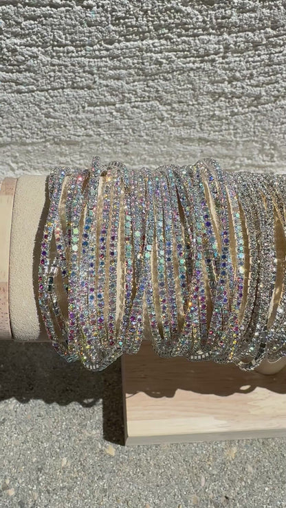 Bracelet strass ultra brillant ( lot de 6) coloris bronze