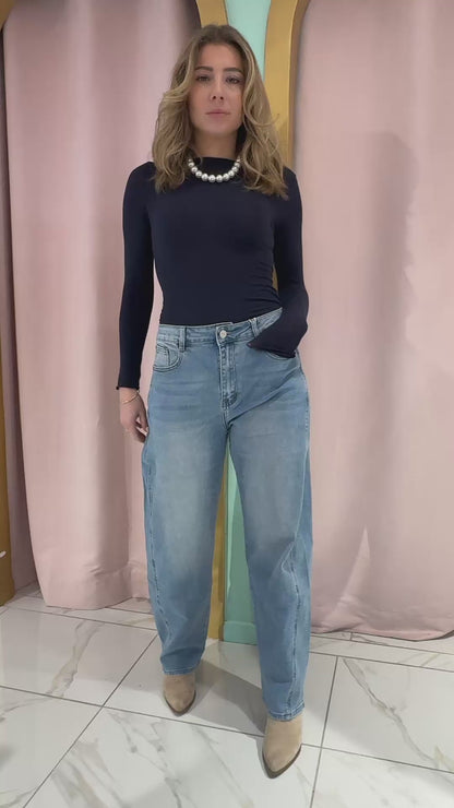 Jean baloon baggy bleu