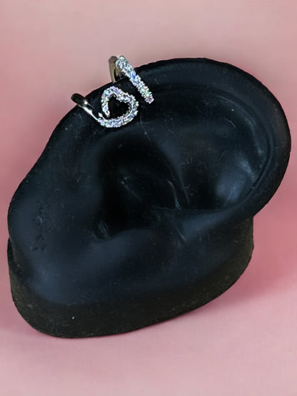 Bague d’oreille double avec coeur