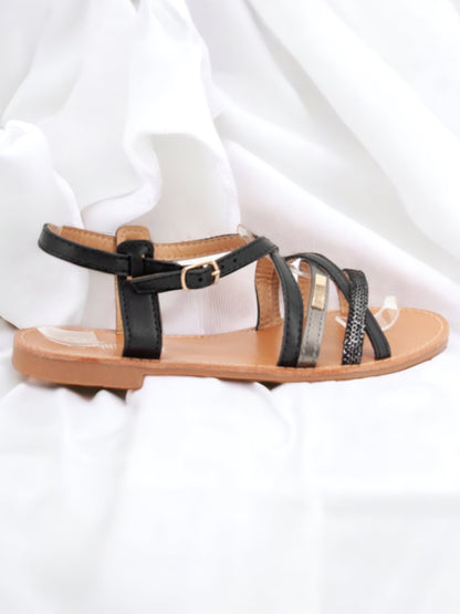 Sandales st stop cuir noires