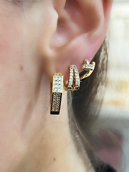 Boucles d’oreilles spacy doubles